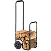 Relaxdays Carrello per Legna, da Trasposto, in Acciaio, con 2 Ruote, Contenitore
