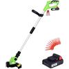 BAKAJI Decespugliatore Elettrico a Batteria Ricaricabile Litio 20V 2Ah Tagliaerb