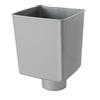 First Plast RCQ100AC Raccoglitore Pluviale Quadrato, Acciaio, 100 mm
