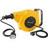 Electraline 100237 Avvolgicavo Molla, 15M (13+2), con Staffa di Fissaggio a Muro