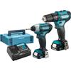 MAKITA CLX228AJ Kit Trapano + Avvitatore con Doppia Batteria 12V 2AH