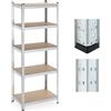 Relaxdays Scaffale in Acciaio, HLP 180 x 70x 45 cm, 5 Ripiani ad Alta Portata 50