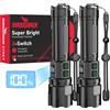 Shadowhawk Torcia a LED ricaricabile, estremamente luminosa, 100000 lumen, alime