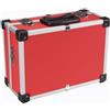 Perel Valigetta porta attrezzi in alluminio rosso 320 x 230 x 155 mm con serratu