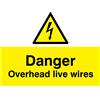 Viking Signs Viking segni we95-a3l-ac "danger Overhead Live Wires" Sign, composito di allumin