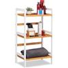 Relaxdays Scaffale da Bagno, Mobiletto per Cosmetici, Asciugamani, Accessori, in
