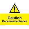 Viking Signs Viking segni wa5346-a3l-ac Sign "Caution nascosto di ingresso, composito di allu