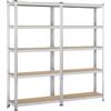 Yaheetech Scaffale x 2 Scaffalature per Garage 180x90x30 cm 175 KG Magazzino a 5