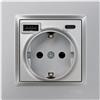 SIMON - Spina da incasso Schuko + 2 porte USB A+C (10,5 W), serie Simon 10, 250