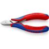 KNIPEX Tronchese laterale per elettronica con cerniera passante con impugnature