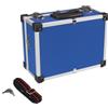 Perel valigetta porta attrezzi in alluminio blu 320 x 230 x 155 mm con serratura
