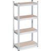 Relaxdays Scaffale Carichi Pesanti, 120x60x30 cm, 4 Ripiani Alta Portata 700 kg,