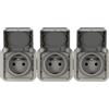 Legrand presa di corrente - 3 x 2p+t - orizzontale - grigio - componibile - legrand plex