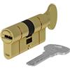 Yale Cilindro europeo 2100 Serie 30/45K mm Ottone lucido Cilindro con pomolo, co