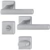 HOPPE Maniglia Hoppe Dallas con rosette WC, acciaio inox opaco, 3675302