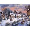 Vaton Tech Puzzle 1000 Pezzi, Notte Nevosa D'inverno, 70 x 50 cm, Puzzle da 1000