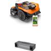 Worx Landroid Vision Cloud WR308E 2WD Robot Tagliaerba con Modulo Night Mow, Senza Filo Perimetrale per 800 m², (Evitamento Ostacoli AI, Navigazione VSLAM + RTK Cloud, Mappatura Automatica)