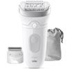 Braun Epilatore SILK EPIL 7 (Ricaricabile) White e Silver SE7 041