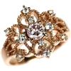 Nessuno Nuovissimo anello K18PG con diamanti rosa naturali 0,421 ct LP I1 D0,24 ct [E...