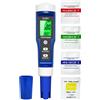 Homcoice Misuratore pH Cloro Piscina 5 in 1, misurazione accurata pH Cloro ORP H