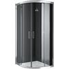 Idralite BOX CABINA 80x80 DOCCIA BAGNO TONDO SEMICIRCOLARE ANGOLARE CRISTALLO SCORREVOLE