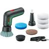 Bosch Spazzola elettrica di pulizia UniversalBrush + Bosch Tampone in gomma in melamina per Spazzola elettrica di pulizia UniversalBrush, 3 pezzi inclusi, in confezione di cartone