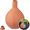 Relaxdays Sfera Irrigazione a Goccia, Olla in Ceramica per Annaffiare, Vaso Irrigatore Automatico Acqua 3,5L, Terracotta