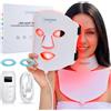 Maschera Di Terapia Con Luce LED per Viso & Collo - Dispositivo per La Cura Dell