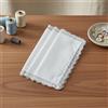 6 Pezzi Fazzoletto di Cotone Morbido Fazzoletto Bianco Leggero per Casa,