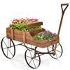 Fioriera Da Esterno a Forma Di Carrello, Carriola Da Giardino in Legno, Decorazi