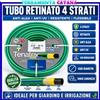 Tubo Acqua Irrigazione Giardino Per Innaffiare In Gomma Retinato 4 Strati 50 Mt