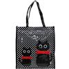 Or&My Shopper Borsa Donna In Plastica Busta Spesa Casual Universale Fantasia Gattini (