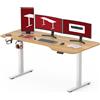 FLEXISPOT Tavolo regolabile in altezza QS1M-1675-EU, 160 x 75 cm, bianco/acero - N