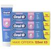 Oral-B Dentifricio Pro-Expert Sensibilità 3x125ml, Dentifricio Formato Convenienza per Denti Sensibili, Pulizia Denti Efficace, Alito Fresco, Sapore Eucalipto Menta Piperita