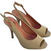 Braccialini sandali col tacco beige con punta aperta