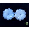 SBI Gems 20X20 Mm Calcedonio Naturale Intagliato A Mano Paio 13,30 CTS Gemme Sciolte