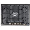 De'Longhi De'Longhi ANF57PRO Piano Cottura Antracite Da incasso Gas 5 Fornello(i) da 70 Cm