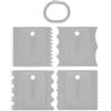 Wilton Cake Scraper Set 4 Pezzi: Pettini per Glassa in Plastica, Raschietti per Torte per Creare Texture e Decorazioni Bordi, Cake Design - 13 x 13 cm - Set/4