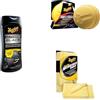 MEGUIAR'S G15812EU Ultimate Black Plastic & Trim Restorer 355ml, Rende Plastica Nera & Rifiniture Come Nuove - Include 4 Tamponi Schiuma Morbida & Panni Microfibra Supreme Shine per Pulizia Auto