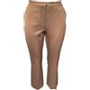 Marina Rinaldi Donna Marrone Robin Gamba Dritta Pantaloni Nwt