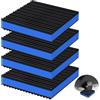 phepetroll Cuscinetti antivibrazione 4P 4 '' x 4 '' x 7/8 tappetini in gomma a coste con centro EVA, cuscinetti isolanti resistenti per compressori d'aria, condizionatore, tapis roulant, lavatrice