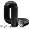 Aygrochy Tubo di scarico in PVC, 150 mm, 6 m, tubo di ventilazione in alluminio,