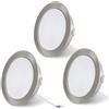 Uring Set di 3 Faretti LED da incasso per mobili, 12V 3,5W G4 3000K 300LM, cavo di col