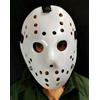RUBBER JOHNNIES TM Bianco Hockey Maschera Plastica Jason Horror Venerdì Costume Halloween Adulti