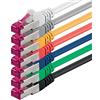 1aTTack.de 0,15 m - 7 colori - 7 pezzi - Cavo di rete CAT6a (10 Gb/s) Cavo LAN S-FTP CAT 6a - Certificato GHMT PIMF 500 MHz Cat5 Cat5e Cat6 Cat6a Cat7 per switch, router, modem, internet
