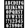 Artemio Stencil A3 con Numeri dell'alfabeto