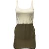 OLCAY GULSEN Abito Mini Off-White/Caffè Donna 1003 Taglia S $300 NUOVO