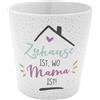 GRUSS & CO Vaso per fiori a casa, in gres, altezza 10,5 cm, con fascetta regalo, 47525