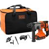 Black & Decker BLACK+DECKER BCD900D1S-QW TASSELLATORE A BATTERIA 18V SDS - 1 batteria 18V 2,0Ah