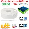 Fte Maxital CAVO ANTENNA TV SATELLITARE TERRESTRE OTTIMO PER SKY MATASSA 100mt 7MM